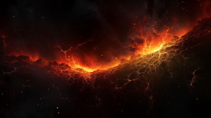 Infernal Wings - Fiery Abstract Art