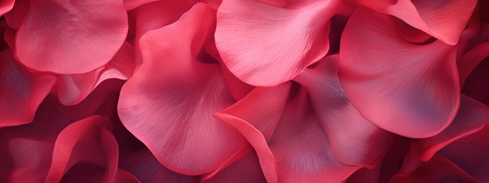 Close-up of velvety pink flower petals. © smth.design