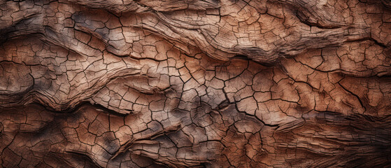 Macro shot of tree bark, revealing intricate textures.