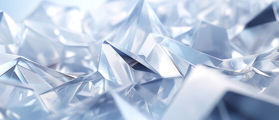 Close-up of dazzling crystals against a white backdrop.