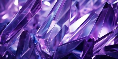 Mesmerizing close-up of shimmering purple crystals.