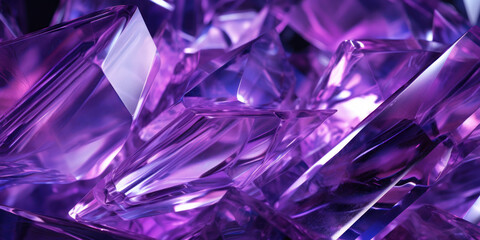 Mesmerizing close-up of shimmering purple crystals.