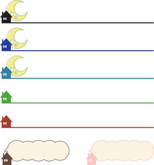 シンプルな家のラインとフレーム