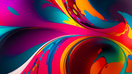 Vibrant Abstract Colorful Background - Contemporary Art Design