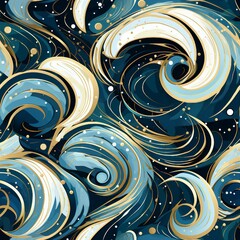 Marble Swirls and Swatches Pattern