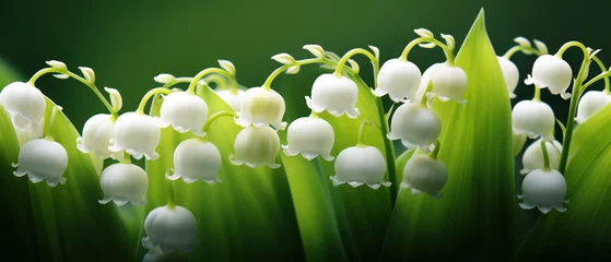 Foto auf Alu-Dibond Soft focus macro view of a Lily-of-the-valley bloom. © smth.design