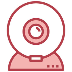 Technology And Devices_web camera filled outline icon,linear,outline,graphic,illustration
