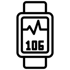 Technology And Devices_smart watch filled outline icon,linear,outline,graphic,illustration