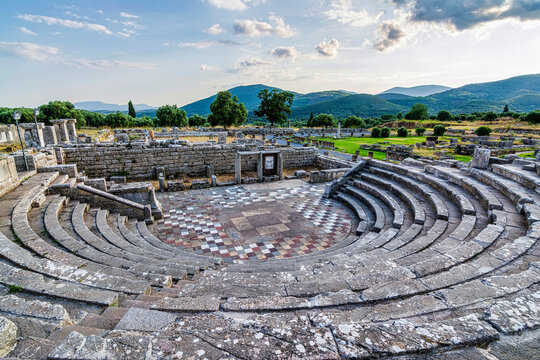 Theater-like construction in Ancient Messene, Messinia Prefecture, Peloponnese, Greece