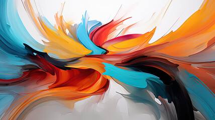 Expressive Digital Artwork with Dynamic Brushstrokes and Lively Hues, Stirring Emotion and Unleashing Creativity