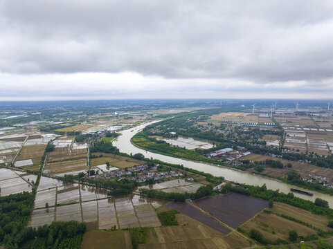 The beijing-hangzhou grand canal in jiangsu province huaian section of cross-strait scenery