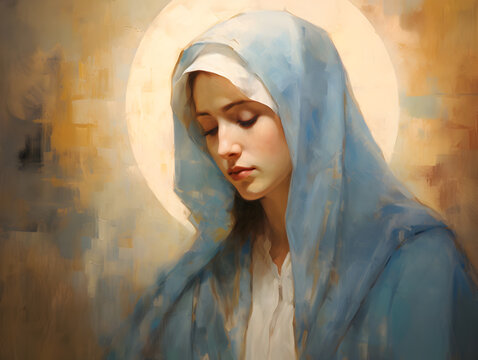 Portrait of lady of grace, Virgin Mary