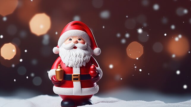 Free photo closeup of christmas decorations with bright colorful bokeh on background