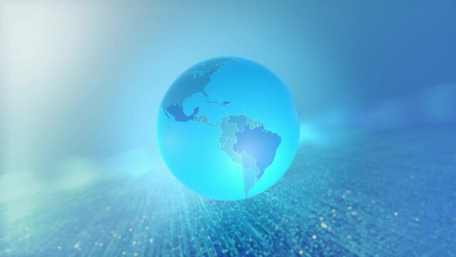 Country Zoom Animated Stylized World Map South America French Guiana Version