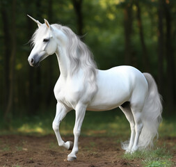 Obraz na płótnie Canvas white unicorn