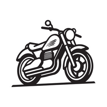 Motorcycle Image Vector, Art and Design,silhouette of a motorcycle