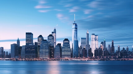 Panorama of Lower Manhattan, view from the South.