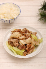 牛ホルモンキャベツ炒め