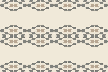 Ethnic Ikat fabric pattern geometric style.African Ikat embroidery Ethnic oriental pattern brown cream background. Abstract,vector,illustration.Background with aztec tribal ornament.