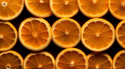 Wallpaper many orange citrus fruits slices whole background image AI generated art