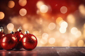 decorations Christmas New Year background with baubles