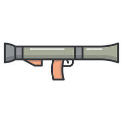 Rocket launcher, Bazooka icon vector on trendy design