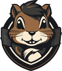 Chipmunk Rodent Logo Icon Mammal Logo Icon Black Vector Chipmunk Omnivore Logo Icon Vegetarian Logo Icon Black Vector