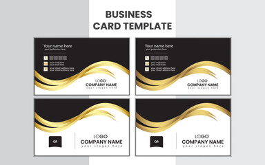 creative and simple business card template design with gradiant color.vector illustration.