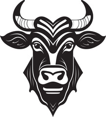 Vector Dairy Cow Logo Black for Website Dairy Cow Logo Icon Black Vector for App
