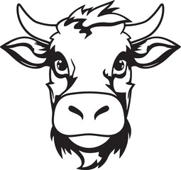 Black Dairy Cow Logo Vector for Web Vector Dairy Cow Logo Black for Web