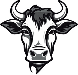 Dairy Cow Black Vector Logo for Mobile Black Dairy Cow Logo Vector for Mobile