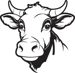 Dairy Cow Logo Icon Black Vector for Desktop Dairy Cow Black Vector Logo for Desktop