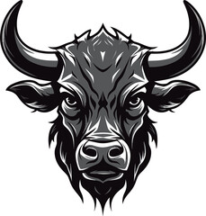 Dairy Cow Black Vector Logo for Gaming Business Black Dairy Cow Logo Vector for Gaming Business