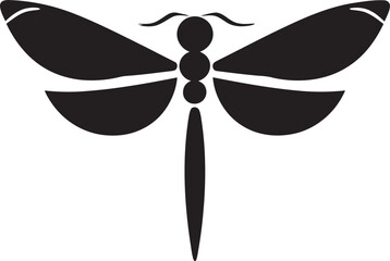 Radiant Moonshadow Dragonfly Nebulas Beauty Black Vector Icon