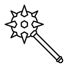 Obraz premium Mace icon vector on trendy design