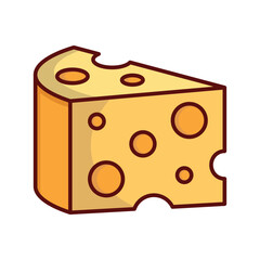 Cheese icon vector on trendy design