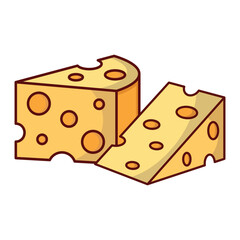 Cheese icon vector on trendy design