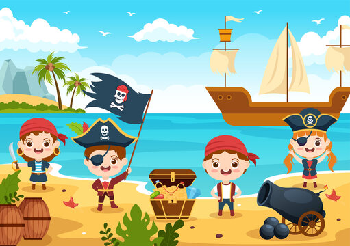 Pirate Cartoon Illustration