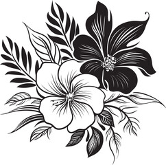 Decorative Floral Design Icon A Black Vector Icon That Will Add a Touch of Sophistication to Your Designs Black Vector Floral Icon A Versatile Icon That Can Be Used in Any Design