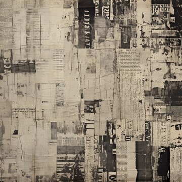 Mixed Media Old newspaper background