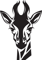Noble Wildlife Majesty Logo Symbol African Icon of Serenity Giraffe Art