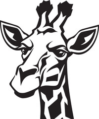Simplistic Giraffe Excellence Logo Symbol Graceful African Icon Giraffe Vector