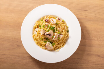 ヤリイカのバター醤油パスタ