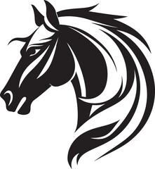 Iconic Riders Gaze Black Vector Icon Regal Majesty in Simplicity Monochrome Logo