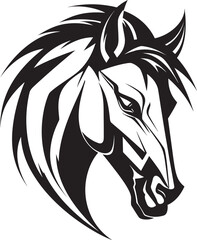 Noble Steed Ambassador Iconic Symbol Safari Sentinel in Monochrome Horse Emblem