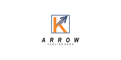 Creative arrow logo design with combination letter A to Z concept| premium vector