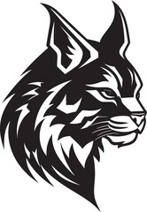 Iconic Lynx Majesty Feline Silhouette Regal Hunter Ambassador Emblematic Art