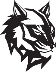 Majestic Prowl in Black Logo Symbol Elegant Wildcat Majesty Monochrome Emblem