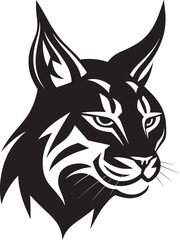 Lynx Emblem of the Wilderness Vector Logo Predator Majesty in Monochrome Lynx Icon