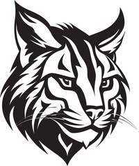 Obraz premium Regal Hunters Ambassador Vector Symbol Simplistic Prowl Iconic Lynx Emblem